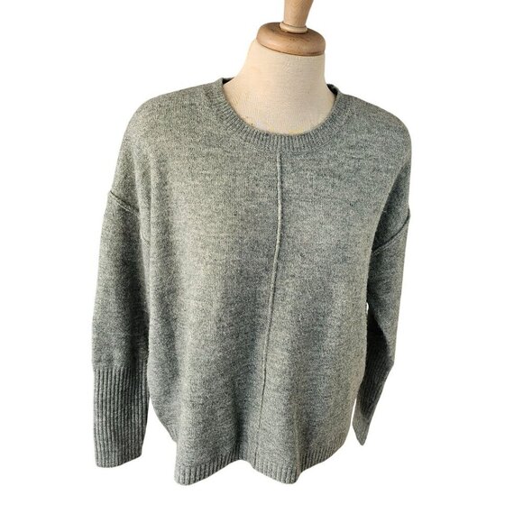 Legendary Outfitters Oversized Knit Sweater Women L Blue-Gray Crew Neck Long Slv - Picture 9 of 10